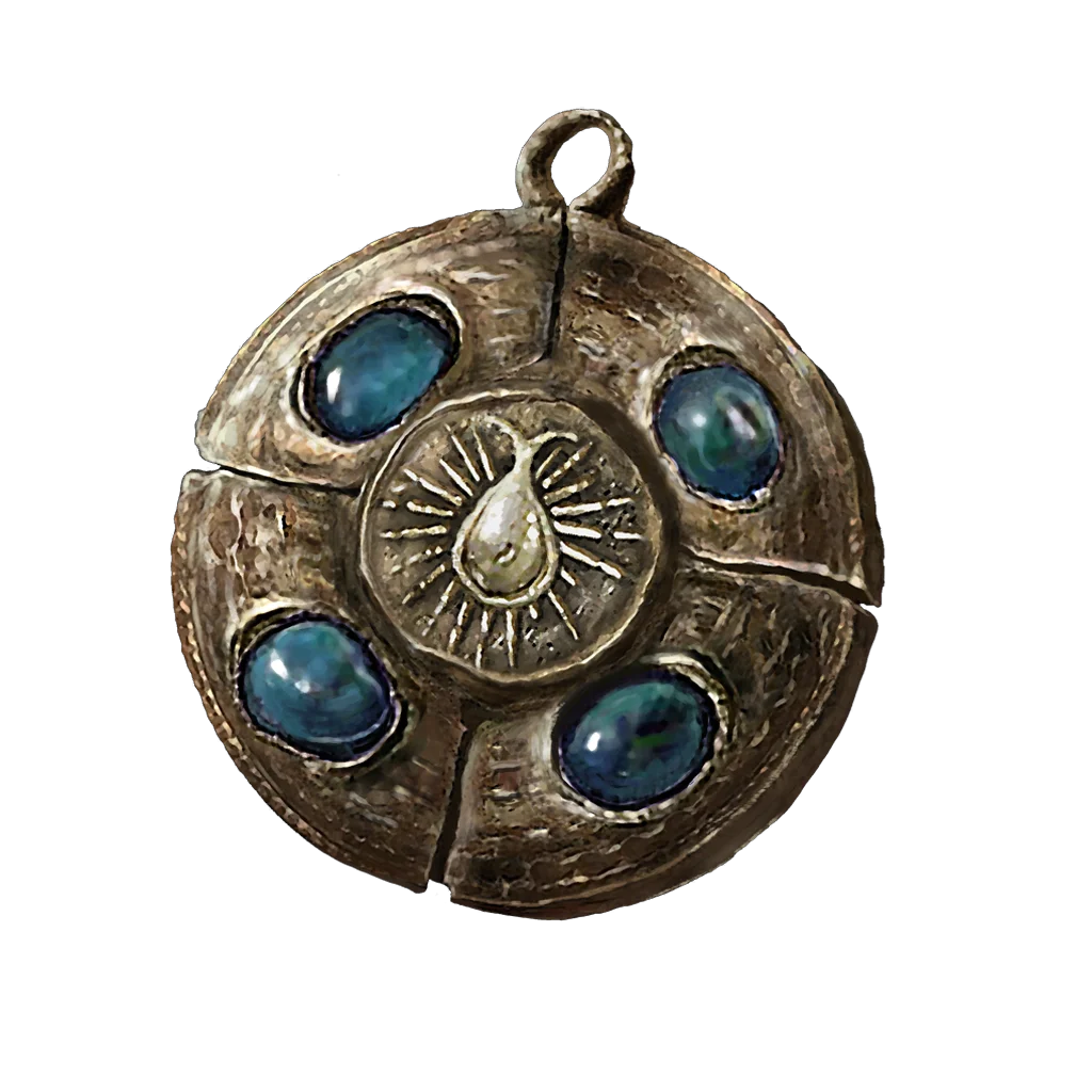 Cerulean Amber Medallion
